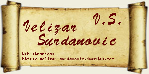 Velizar Surdanović vizit kartica